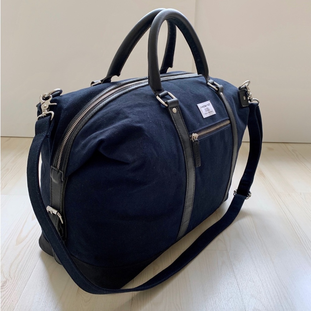 Sandqvist Weekend Bag - Waxed Canvas, Dark Navy